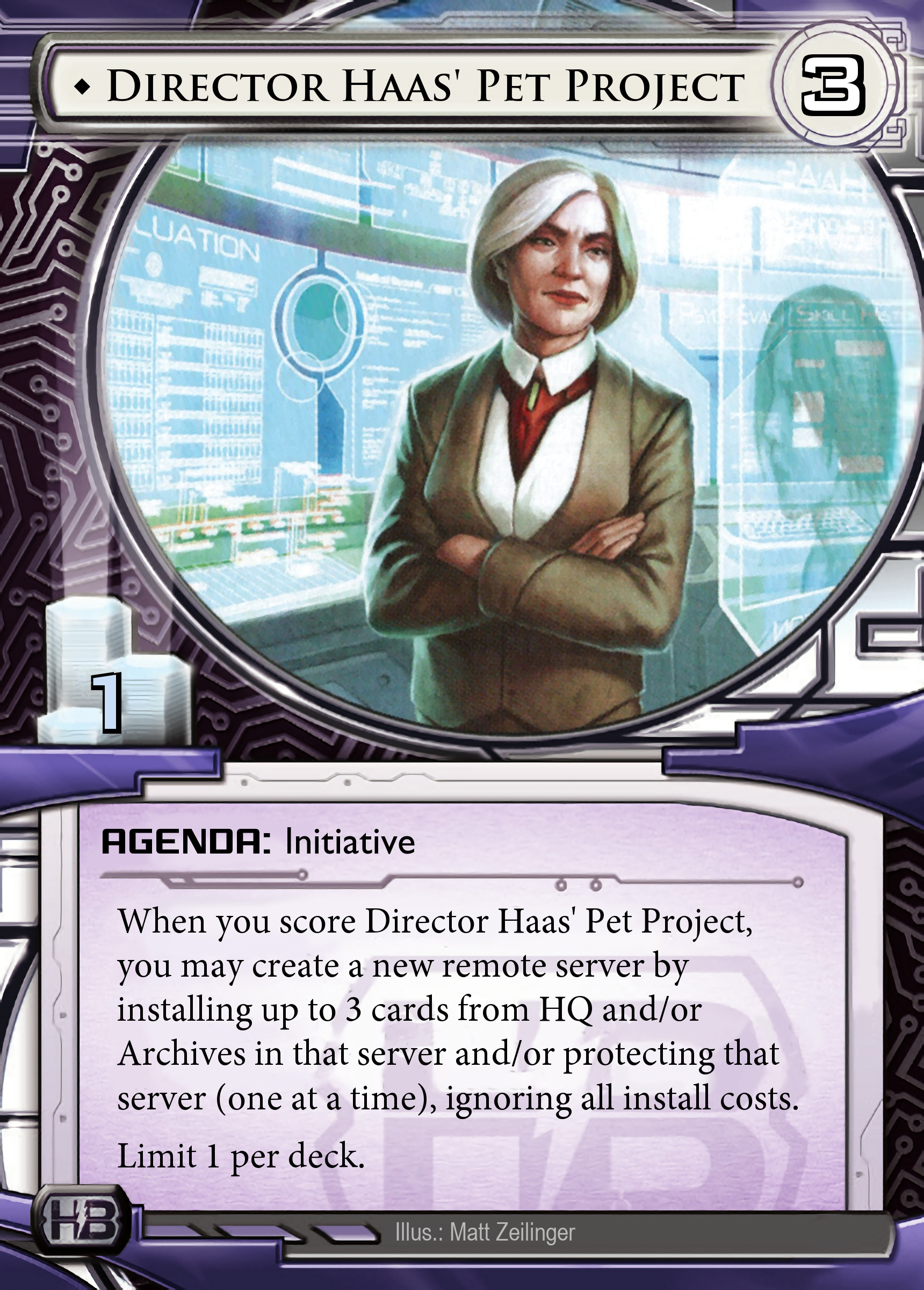 Director Haas' Pet Project
